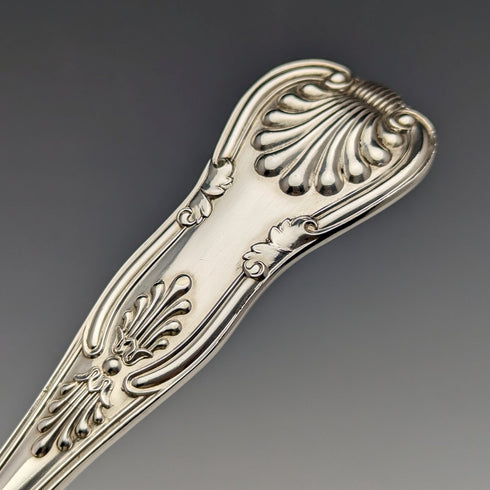 Late 19th century British antique silver plate fish server set in box Levesley Brothers